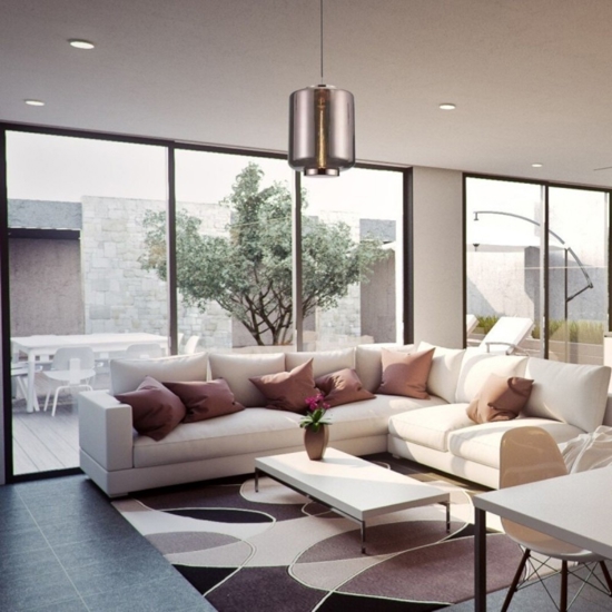 Lampada a sospensione in vetro rame design moderna