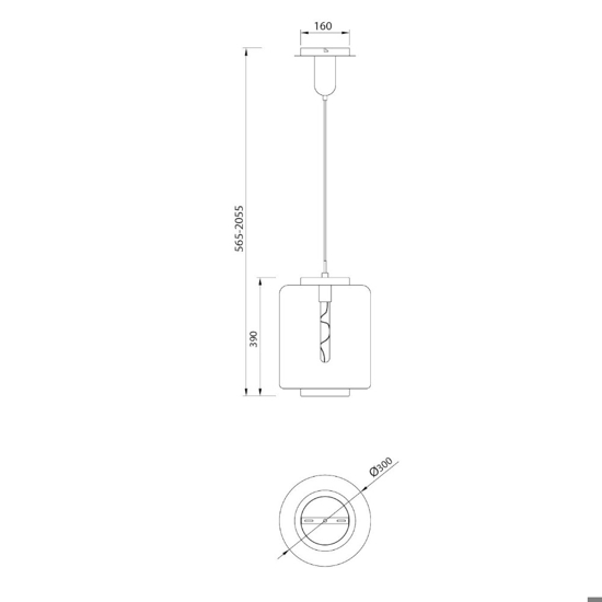 Lampada a sospensione in vetro rame design moderna