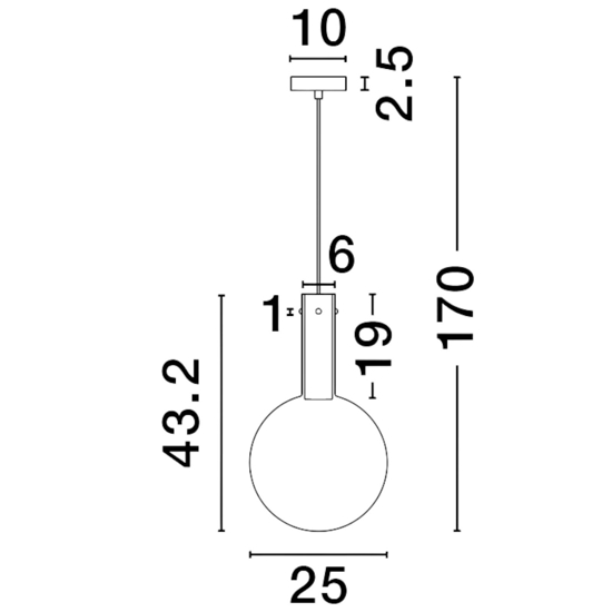 Lampada sospensione led sfera vetro blu moderna