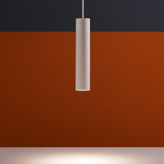 Birba linea light lampada a sospensione cilindro bianco moderno