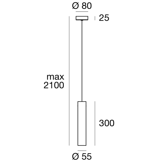 Birba linea light lampada a sospensione cilindro bianco moderno
