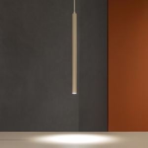 Lampada a sospensione per isola ondaluce so tube tortora led 5w 3000k
