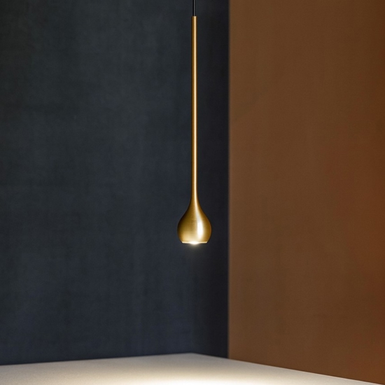 Gea luce ursula lampada a sospensione led 5w 3000k sottile colore oro
