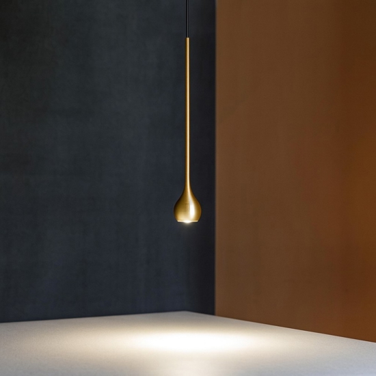 Gea luce ursula lampada a sospensione led 5w 3000k sottile colore oro
