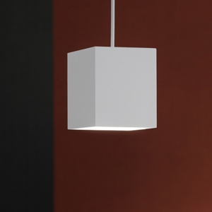 Lampada a sospensione per cucina cubo bianco top light plate