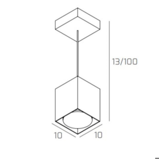 Lampada a sospensione per cucina cubo bianco top light plate