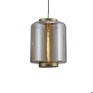 Lampada sospensione in vetro bronzo moderno