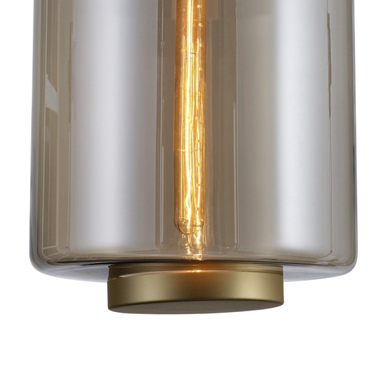 Lampada sospensione in vetro bronzo moderno