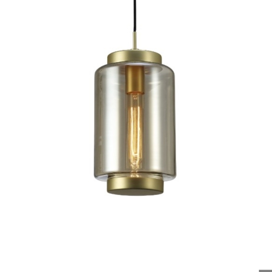 Lampada a sospensione vetro bronzo design