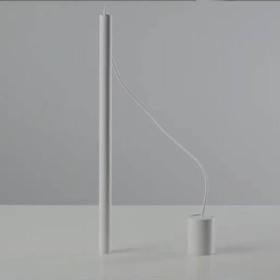 Lampada a sospensione per isola cilindro bianco