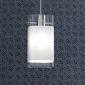 Lampada a sospensione vetro bianco quadrata top light