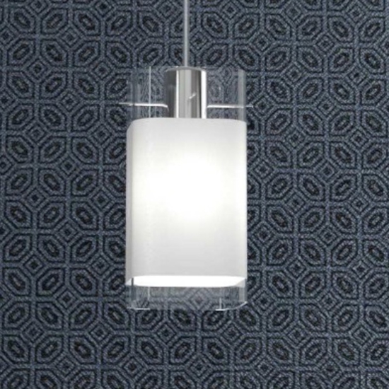 Lampada a sospensione vetro bianco quadrata top light