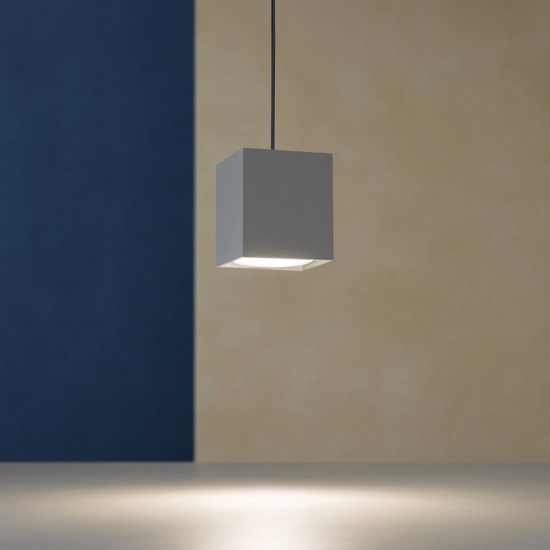 Lampada a sospensione grigio per isola cucina moderna top light plate