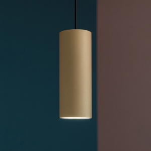 Lampada a sospensione per isola cucina cilindro colore sabbia top light