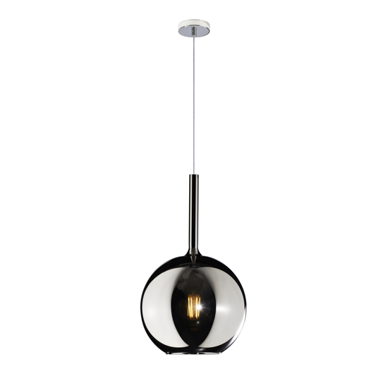 Lampada a sospensione per isola cucina sfera pendente cromo
