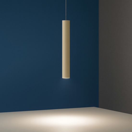 Lampada cilindro a sospensione sabbia per isola cucina toplight