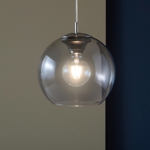 Nemo sp1 d30 lampada a sospensione per cucina boccia sfera 30cm vetro sfumato ideal lux