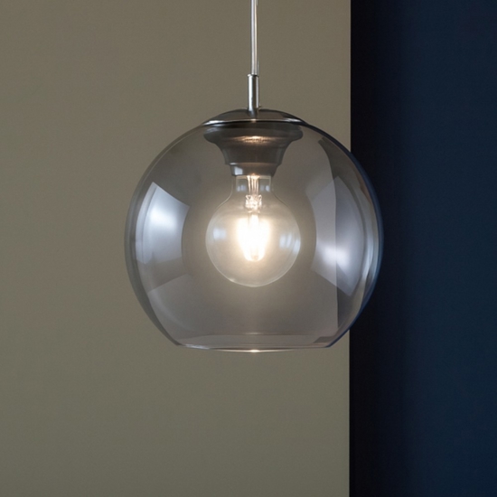 Nemo sp1 d30 lampada a sospensione per cucina boccia sfera 30cm vetro sfumato ideal lux