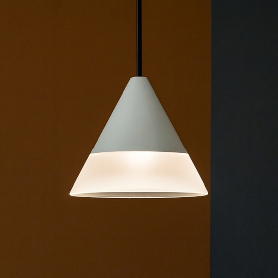 Sospensione verdi a cono bianco led 6w 900lm 3000k ca113dwhwdi