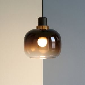 Lampada a sospensione vetro marrone oilella eglo