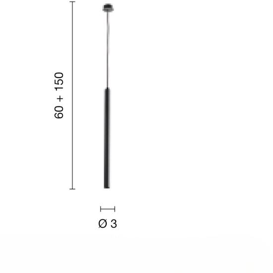 Ondaluce so tube lampada a sospensione led per isola cilindro nero