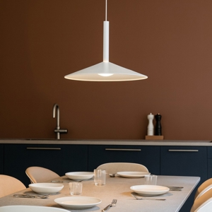 Lampada a sospensione saliscendi disco bianco led 9w 3000k