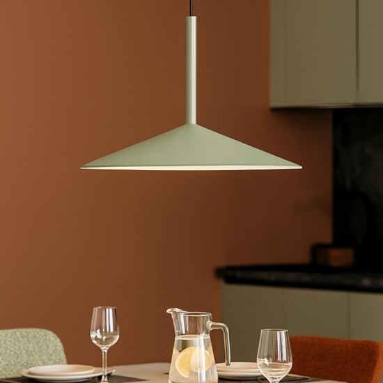 Lampadario da cucina verde saliscendi 32cm led 9w 3000k