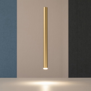 Lampada a sospensione cilindro oro lampada led 6w 3000k