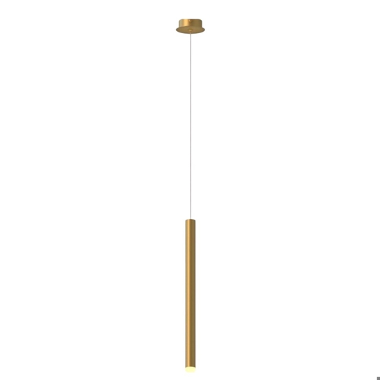 Lampada a sospensione cilindro oro lampada led 6w 3000k