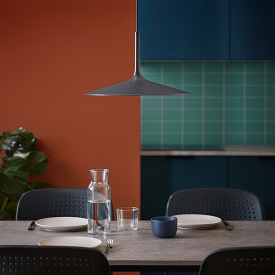 Lampadario da cucina poe plus grigio linea light led 15w 3000k Lampadario da cucina poe plus grigio linea light led 15w 3000k