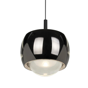 Lampada a sospensione moderna led 12w 3000k cromo nero