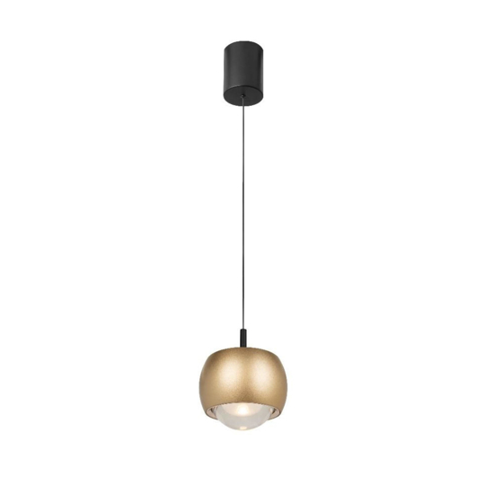 Lampada sfera oro design moderna a sospensione led 12w 3000k Lampada sfera oro design moderna a sospensione led 12w 3000k