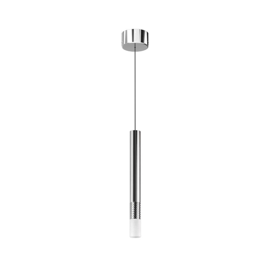 Lampada a sospensione cromata h25 cm led 2w 3000k linea light puccini ca107dchwdi