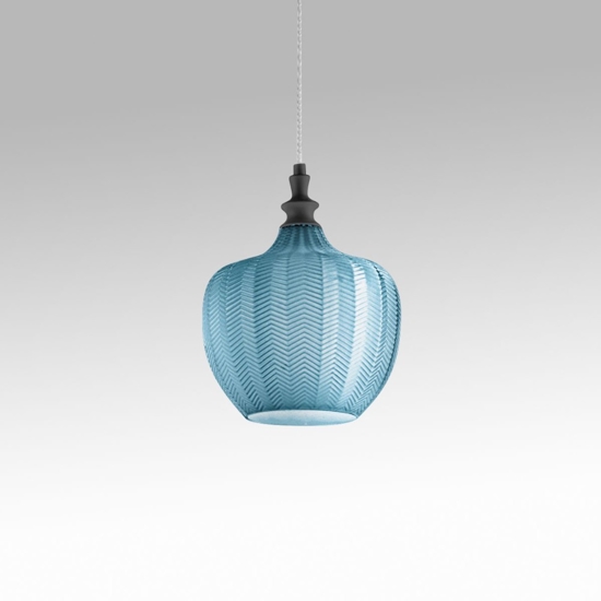 Gea luce cleofe lampada a sospensione colore blu