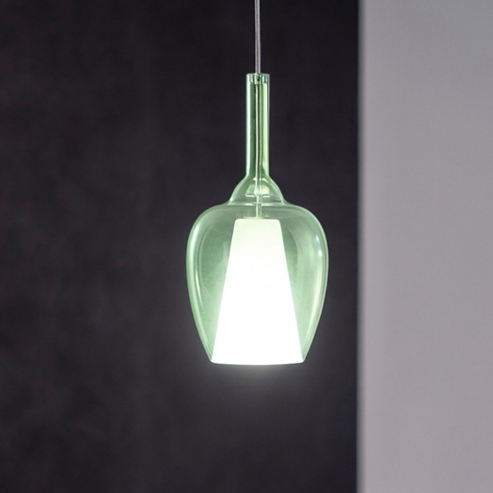 Gea luce ofelia lampada a sospensione per cucina moderna in vetro