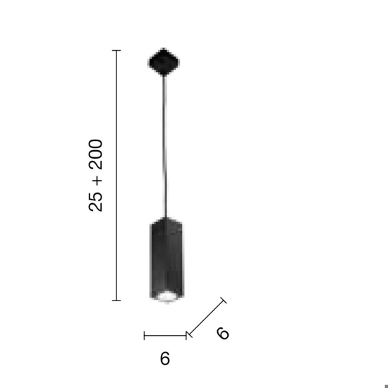 Lampada a sospensione aloa oro sabbia ondaluce parallelepipedo