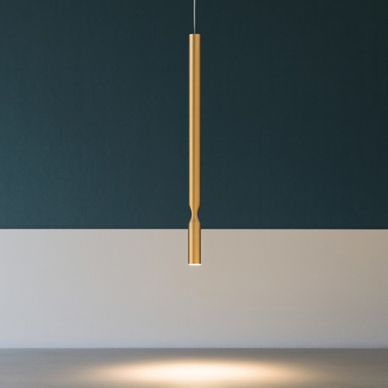 Ondaluce so tubic lampada a sospensione oro per isola led