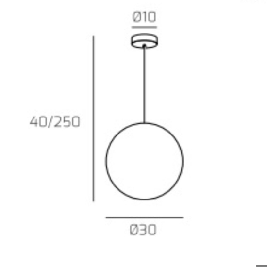 Lampada a sospensione sfera di vetro bronzo
