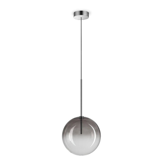 Ideal lux equinoxe sp1 d25 lampada a sospensione vetro fume' sfumato