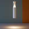 Lampadario sospensione bianco pendente cilindro design per bagno piccolo led 7w 3000k