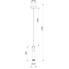 Lampadario sospensione bianco pendente cilindro design per bagno piccolo led 7w 3000k