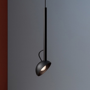Lampada a sospensione per comodino nera parabola magnetica orientabile