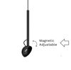 Lampada a sospensione per isola cucina nera parabola magnetica orientabile led 4w 3000k