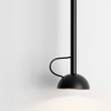 Lampada a sospensione per isola cucina nera parabola magnetica orientabile led 4w 3000k
