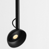 Lampada a sospensione per isola cucina nera parabola magnetica orientabile led 4w 3000k