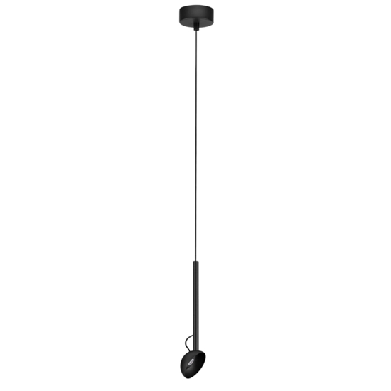 Lampada a sospensione per comodino nera parabola magnetica orientabile