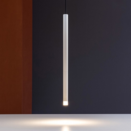 Puccini linea light lampada a sospensione bianco led 3000k 90cm