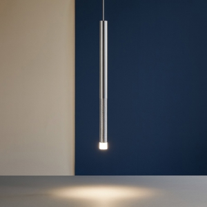 Visualizza i dettagli per Puccini linea light lampada a sospensione led 3000k cromo 90 cm Puccini linea light lampada a sospensione led 3000k cromo 90 cm