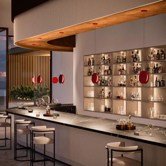 Linea light yo-yo lampada a sospensione rossa led 3000k moderna Linea light yo-yo lampada a sospensione rossa led 3000k moderna