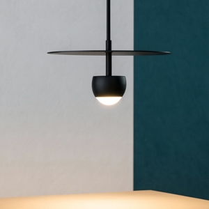 Lampada a sospensione nera per tavolo soggiorno